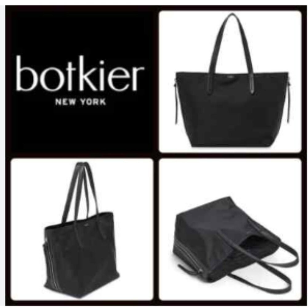 Botkier Black Nylon Zip-Top Tote -‎ 18x10x7.5